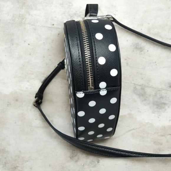 Kate Spade-Love Shack-Heart Crossbody/Handbag-Black & White Polka Dot-$329 - Picture 14 of 17